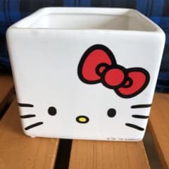 ハローキティ サンリオ 小物入れ 鉢植え キティちゃん 四角い陶器 L