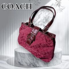 COACH シグネチャー ソーホー トートバッグ レザー コーチ レッド 赤