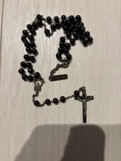 DOLCE&GABBANA ロザリオ ネックレス ブラックビーズ DOLCE&GABBANA ロザリオ ネックレス ブラック - メルカリ