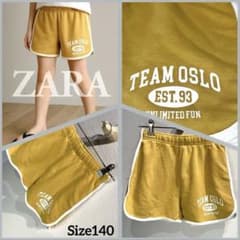 ZARA ハーフパンツ 140 マスタード TEAM OSLOプリント キッズのサムネイル