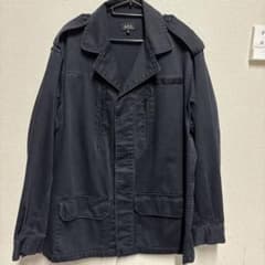 【希少フランス製】A.P.C. F-2 ミリタリージャケット ネイビー メンズＬのサムネイル