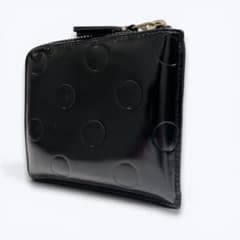 美品 コムデギャルソン ポルカドット L字ジップ エンボス 財布