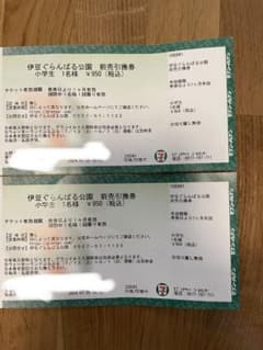ぐらんぱる公園 前売り券 小学生2枚のサムネイル