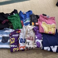 春夏 120〜130cmキッズ服セット売りTシャツとショートパンツ　古着のサムネイル