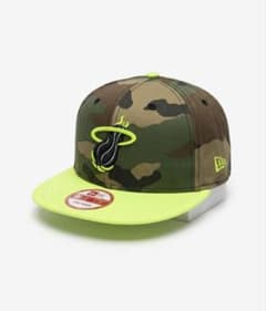 NEW ERA Miami HEAT キャップ 迷彩 ネオンイエローのサムネイル