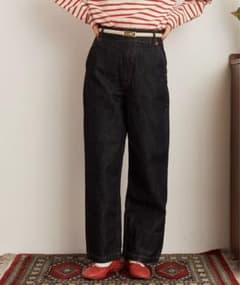 【My Fav. CHILD WOMAN】デニムハイウエストパンツ　ネイビー　Mのサムネイル