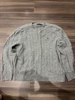 POLO RALPH LAUREN ケーブルニット グレー Lのサムネイル