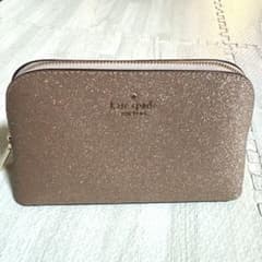 kate spade グリッターピンクゴールドポーチ - メルカリ