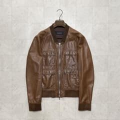 GUCCI グッチ 【211652 XM729】 4ポケット レザー ジャケット - メルカリ