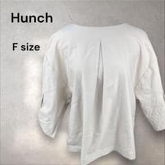 [미품]Hunch 신축성 있어 7분 소매 탑스 컷소우 F사이즈 a705