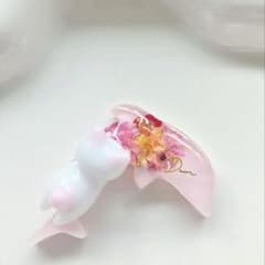 星を追いかけてたらイルカに遭遇…⭐︎ レジン ヘアゴム ミルキーピンク