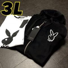 【ラスト1点】プレイボーイ メンズ パーカー Tシャツ 3L 新品 大きいサイズのサムネイル