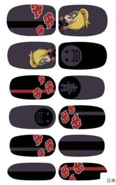 NARUTO Akatsuki Nail Stickers　Deidara　Limited edition rare item from Shinobi Village