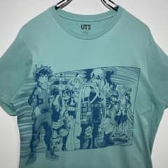 히로아카 T 셔츠 사이즈 L UNIQLO 데카 로고 애니메이션 만화 희귀 헌옷