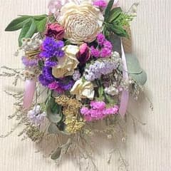、❤️ドライフラワー スワッグ❤️ホワイト薔薇、☘️はしびろこう様専用です☘️のサムネイル