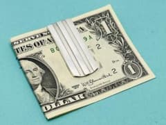 c741希少 オールドティファニー 1995 ストライプ マネークリップ 925