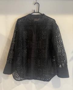 Limue ブラック レース柄シャツ Fサイズのサムネイル