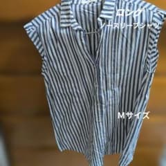 ☆ストライプ ノースリーブロングシャツ Mサイズ☆のサムネイル