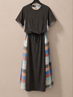 sacaiサカイCotton Jersey Dress異素材ドッキングワンピース - メルカリ