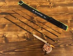 フライセット　フライロッド　9ft #5 カーボンロッド　フライリール　渓流釣り フライセット フライロッド 9ft #5 カーボンロッド フライリール 渓流