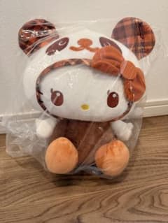 パンダ ハローキティ タータンチェック BIG ぬいぐるみ 【新品タグ付】のサムネイル