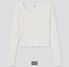 ユニクロ　UNIQLO クルーネック　クロップドTシャツのサムネイル