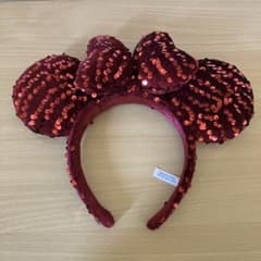 ディズニー ミニ➖カチューシャ（赤のスパンコール）のサムネイル