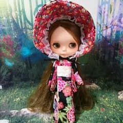 ブライス用 お着物セット 【宵百花】のサムネイル