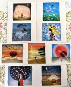 藤城清治 影絵 新品未使用ポストカード 9枚セットのサムネイル
