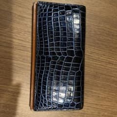 限定値下)希少 GAUDI 一枚革センター取りスモールクロコダイルポロサス 