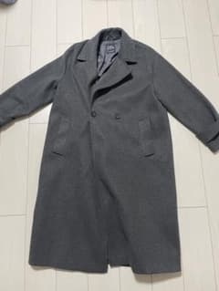 ZARA グレー ダブルブレスト チェスターコート - メルカリ