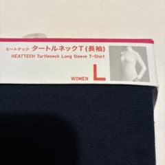 【新品】UNIQLO ヒートテック タートルネックT 長袖 ネイビー Lのサムネイル