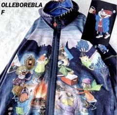 オレボレブラ アルベロベロ 総柄 ジップ パーカー ぶた キャンプ M〜L