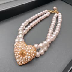美品【ジーザスディアマンテ】マリーハートネックレス ピンク - メルカリ