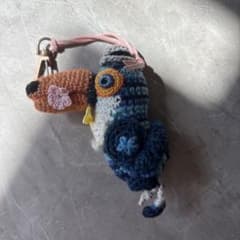 ハンドメイド あみぐるみ オニオオハシ キーホルダー