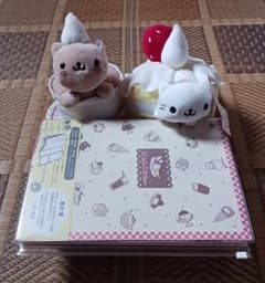 【当時物】平成レトロ にゃんにゃんにゃんこ　にゃんこカフェ ぬいぐるみ 家計簿のサムネイル