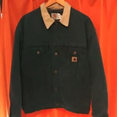 Carhartt ダークグリーン デニムジャケットアメリカ制☆タグレアのサムネイル