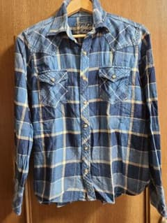 TMT　チェックシャツ　ブルーのサムネイル