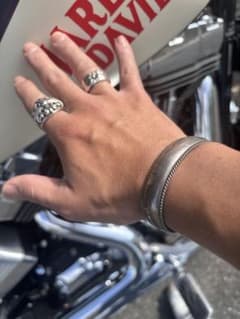 ぽ*ぽ様 ナバホ⭐️カフ　バングル　スターリング　925 アーティストサイン　C ぽ*ぽ様 ナバホ⭐️カフ バングル スターリング 925 アーティスト