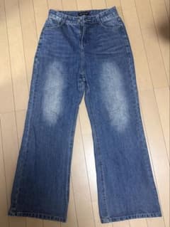 ワイドデニム デニムパンツ ハイウエスト Mサイズ 匿名配送のサムネイル
