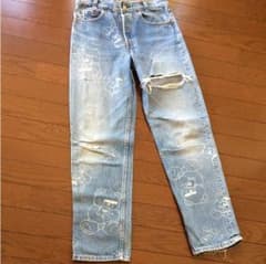 アンダーカバー×リーバイス ベアプリントダメージデニムのサムネイル