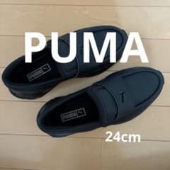 未着用】PUMA プーマ 厚底 スニーカー ローファー ブラック24cm | Mercari