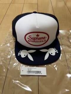 Supreme PLAYBOYコラボメッシュキャップステッカー付き - メルカリ