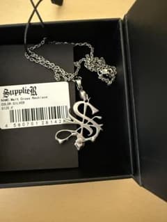 SupplieR Melt Cross Necklace シルバー