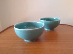 白山陶器　5寸深めん丼　青磁　どんぶり2個セット　HAKUSAN　ボウルのサムネイル