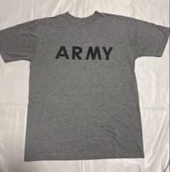 ARMY プリント Tシャツ ミリタリー グレー 半袖 アメカジ 古着のサムネイル