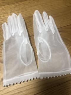 ウエディンググローブ　グローブ　結婚式　披露宴　値下げ　パール　ショートのサムネイル