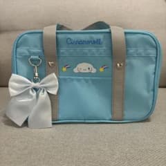 サンリオSANRIO保冷ランチバッグ(わたしのデコバッグ)シナモロール　水色　青のサムネイル