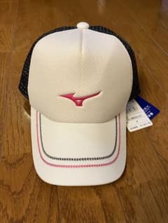 Mizuno メッシュキャップ フリーサイズ ホワイト/ブラックのサムネイル