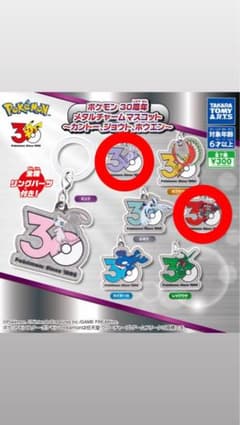 ポケモン 30周年 メタルチャームマスコット 2種セットのサムネイル